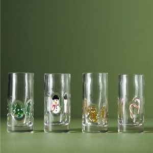 Anthropologie festive icon shot glasses set